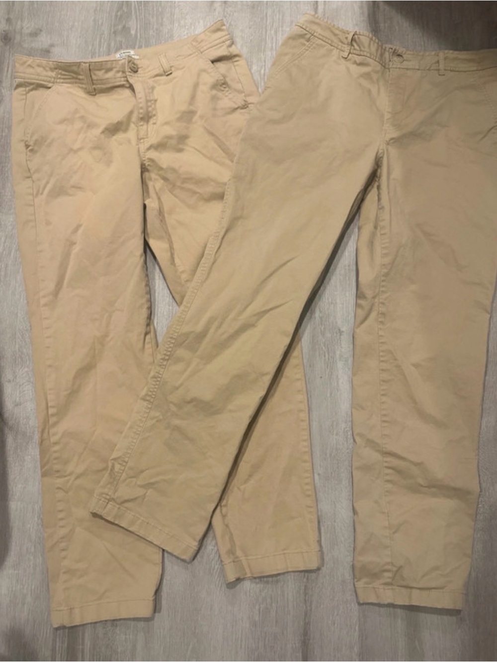 L.L. Bean Straight-Leg Khaki Pants - Light Tan bundle of 2